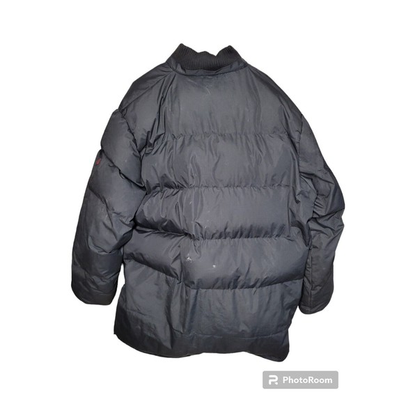 J. Whistler Men's SZ 4XL Coat Jacket Heavy Black 9 Pockets Water Resistant Flaws - Picture 13 of 14